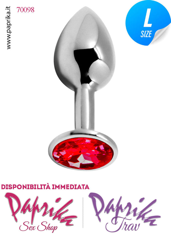 Plug Anale Alluminio Leggero Gioiello Prismatico Large 10 cm Ø 40