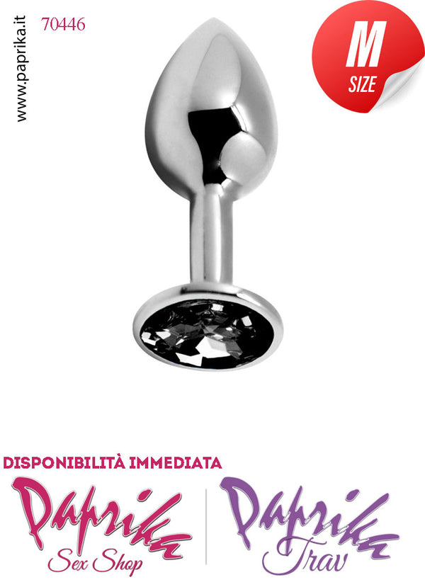 Plug Anale Alluminio Leggero Gioiello Prismatico Medium 8 cm Ø 35