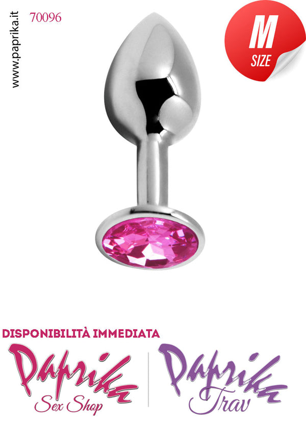 Plug Anale Alluminio Leggero Gioiello Prismatico Medium 8 cm Ø 35