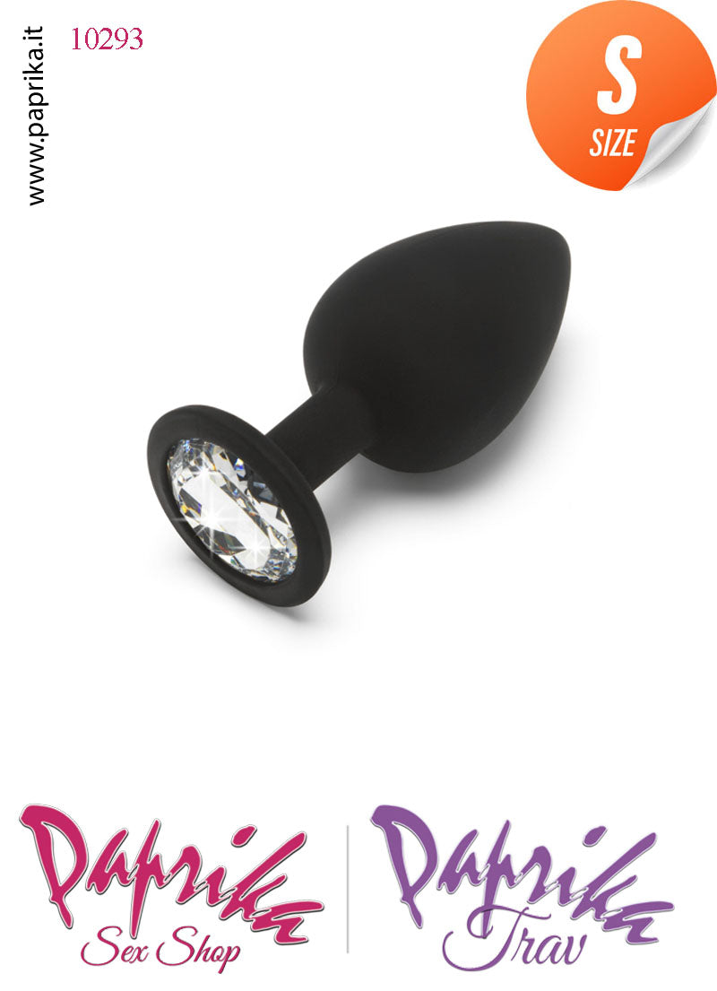 Rosebud Plug Anale Silicone 7 cm Ø 28 Gioiello Trasparente Prismatico