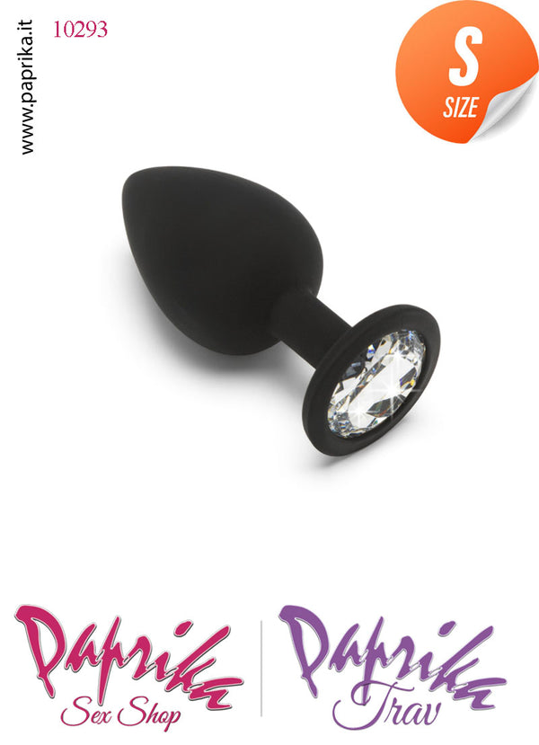 Rosebud Plug Anale Silicone 7 cm Ø 28 Gioiello Trasparente Prismatico