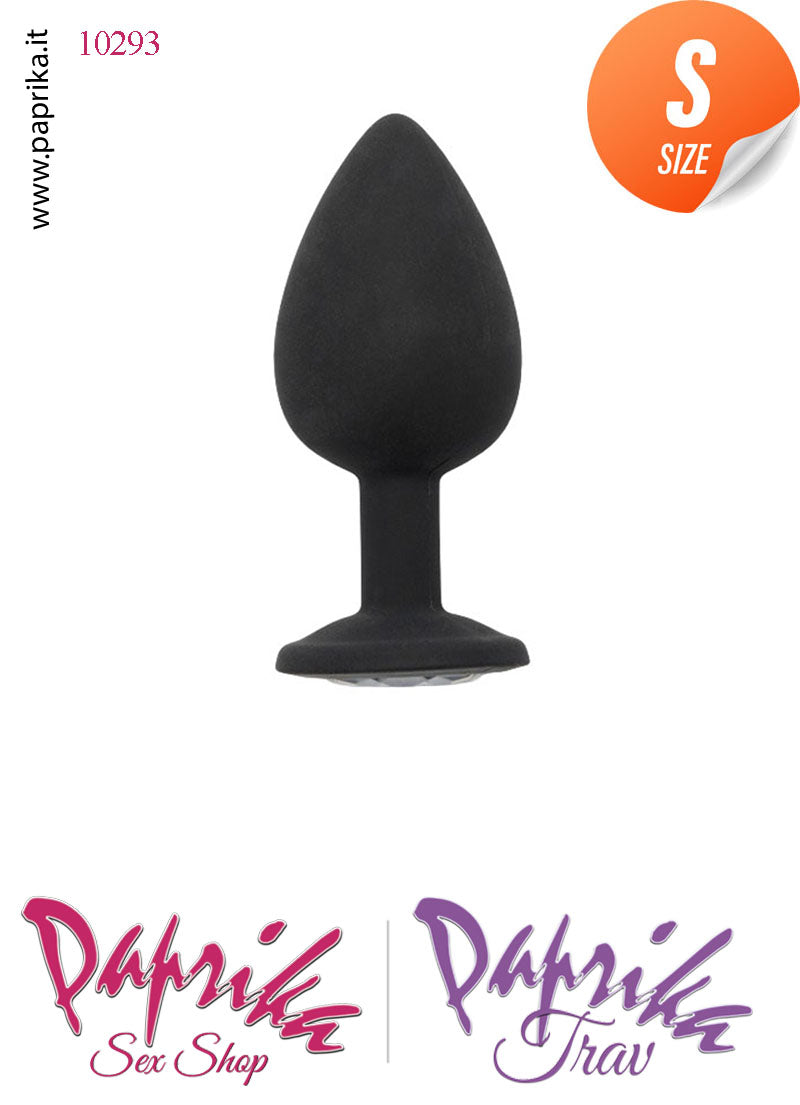 Rosebud Plug Anale Silicone 7 cm Ø 28 Gioiello Trasparente Prismatico