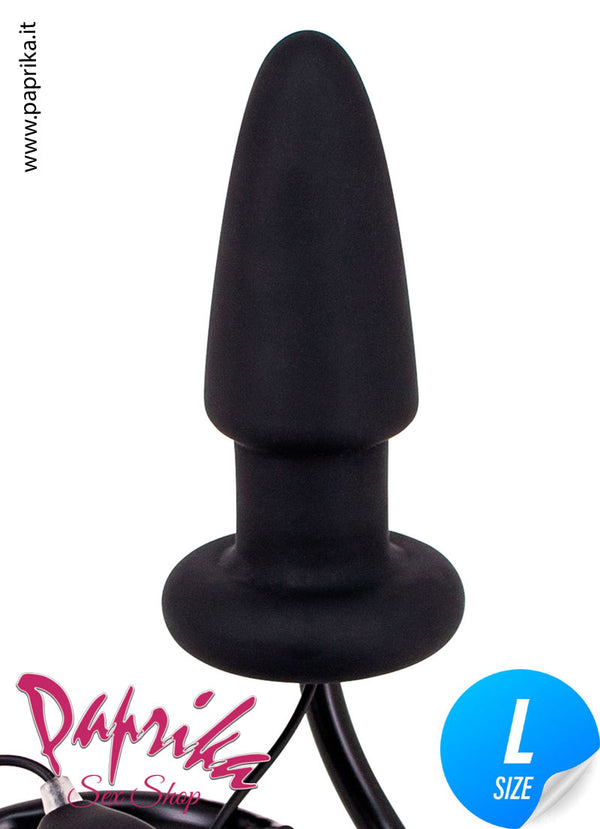 Plug Anale Gonfiabile Vibrante 7 Velocità 11 cm Ø 40 Silicone