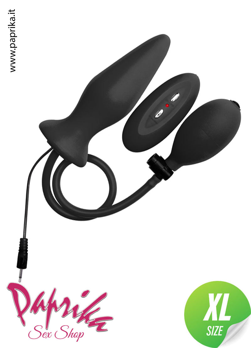 Plug Anale Unisex Gonfiabile Vibrante 10 Velocità 11 Ø 45 Silicone