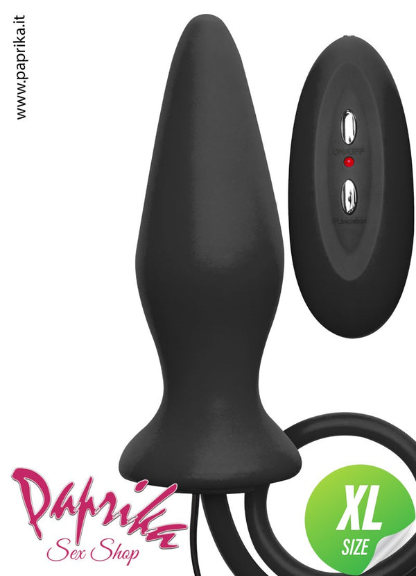 Plug Anale Unisex Gonfiabile Vibrante 10 Velocità 11 Ø 45 Silicone