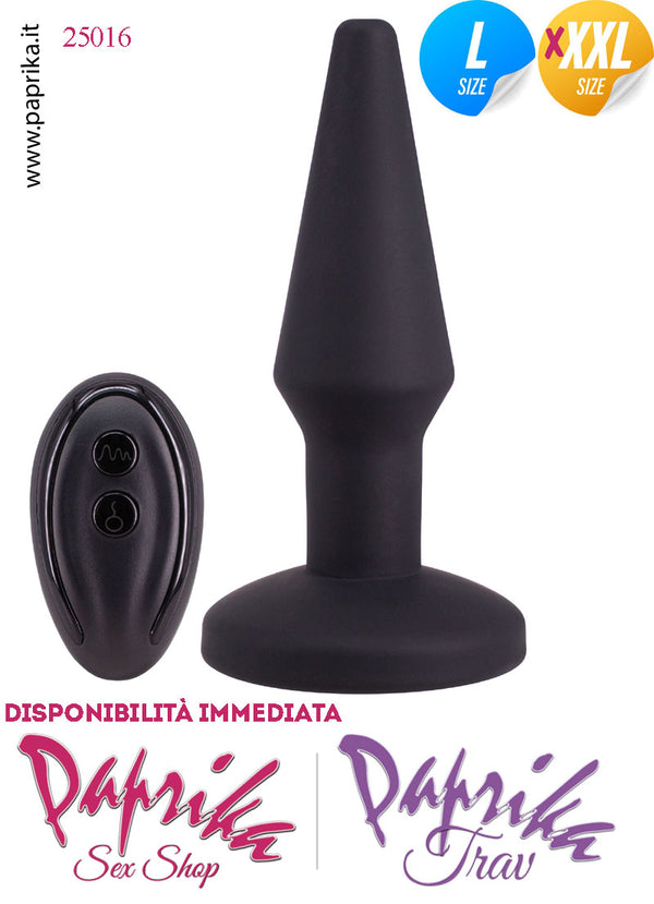 Plug Anale Lungo Gonfiabile Vibrante Telecomandato Silicone 15 cm