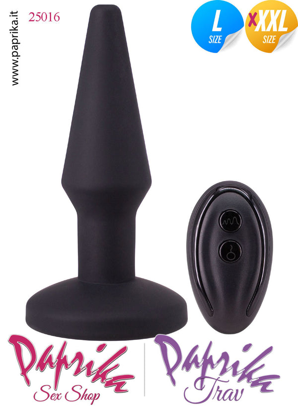 Plug Anale Lungo Gonfiabile Vibrante Telecomandato Silicone 15 cm