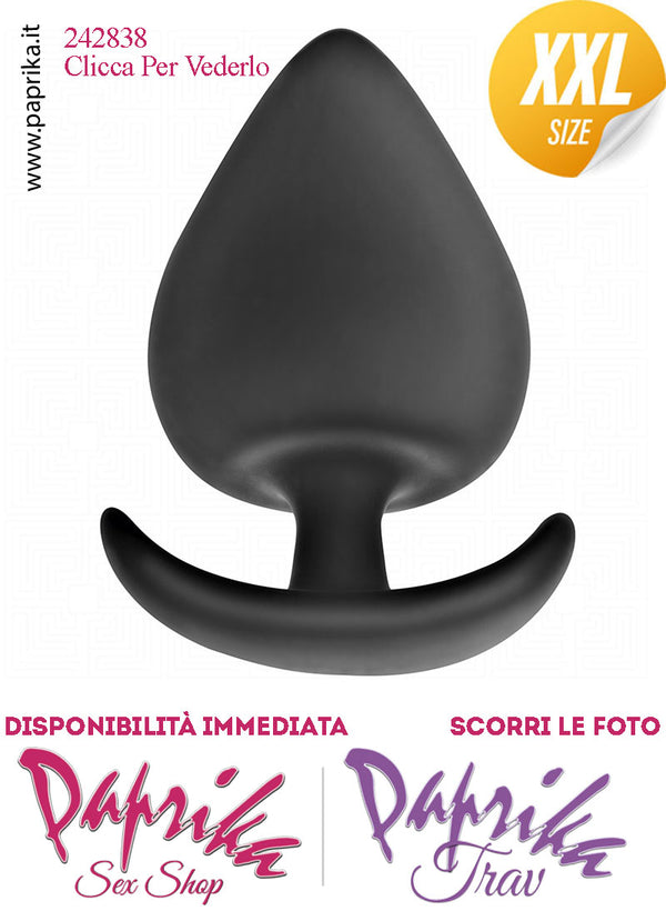 Plug Anale XXL 11 cm Ø 61 Silicone Vellutato Base Curva Non Vibrante