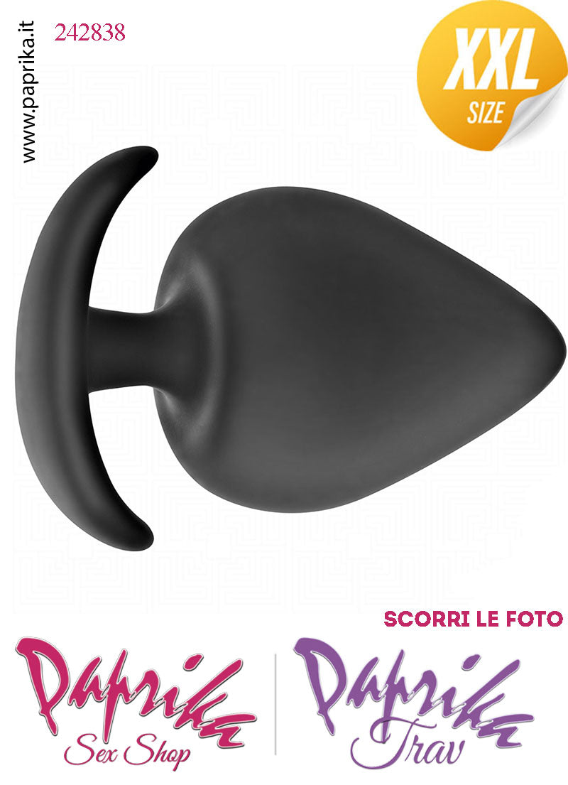 Plug Anale XXL 11 cm Ø 61 Silicone Vellutato Base Curva Non Vibrante