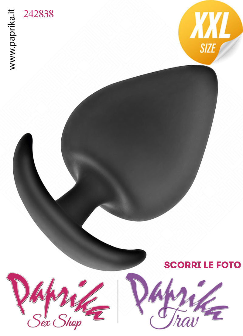 Plug Anale XXL 11 cm Ø 61 Silicone Vellutato Base Curva Non Vibrante