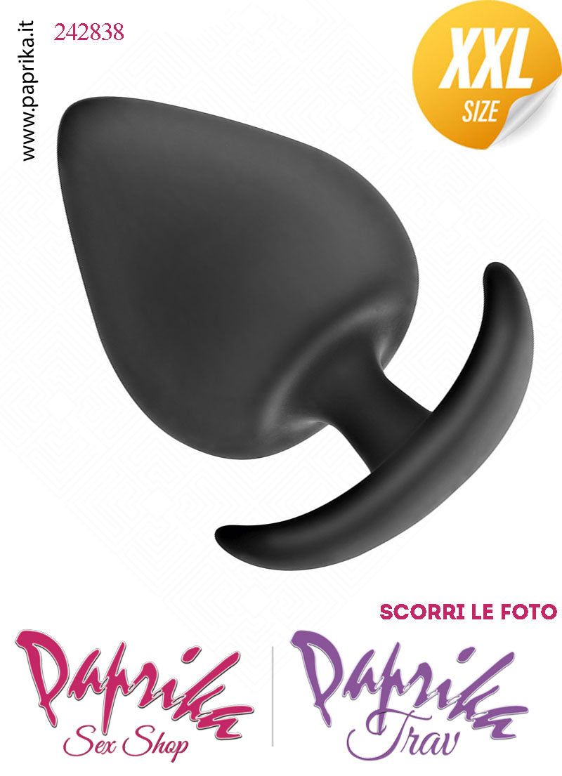 Plug Anale XXL 11 cm Ø 61 Silicone Vellutato Base Curva Non Vibrante