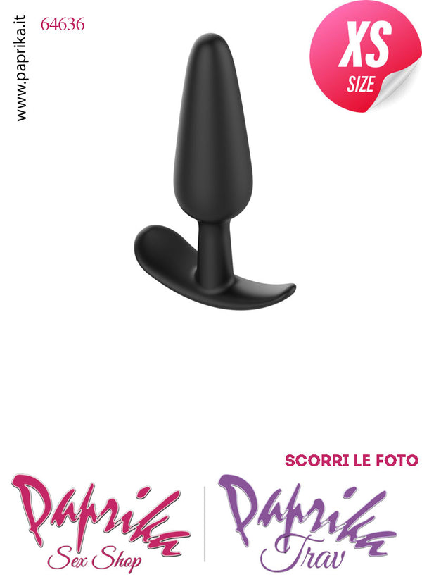 Plug Anale Extra Small 8 cm Ø 22 Silicone Base Curva Non Vibrante