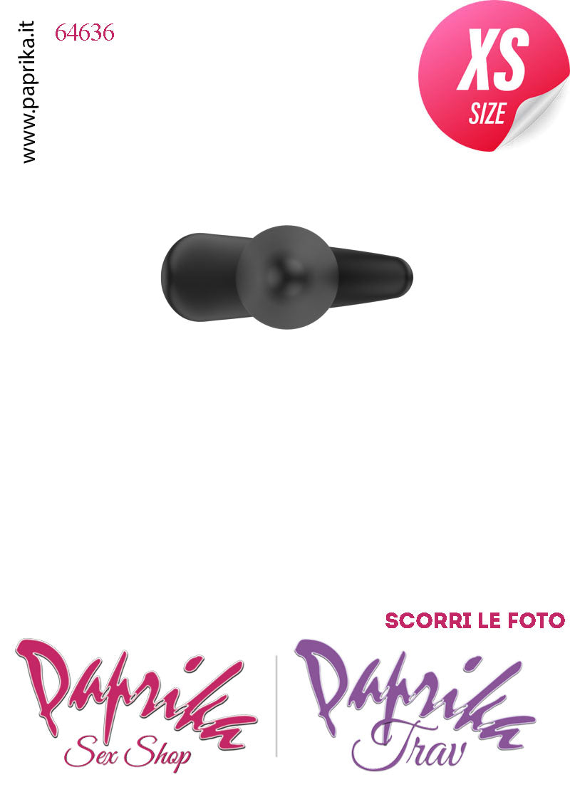 Kit Plug Anale ExtraSmall 8 cm Ø 22 Silicone Base Curva Non Vibrante e Lubrificante