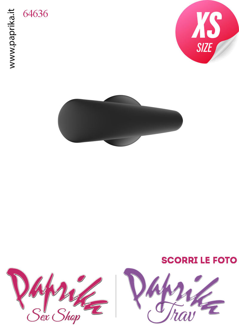 Kit Plug Anale ExtraSmall 8 cm Ø 22 Silicone Base Curva Non Vibrante e Lubrificante