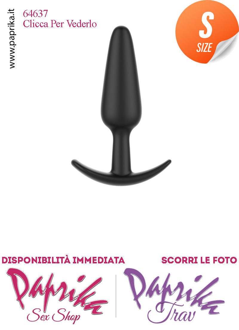 Plug Anale Small 10 cm Ø 26 Silicone Base Curva Non Vibrante