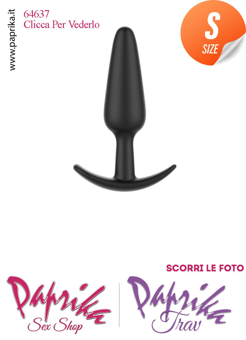 Plug Anale Small 10 cm Ø 26 Silicone Base Curva Non Vibrante