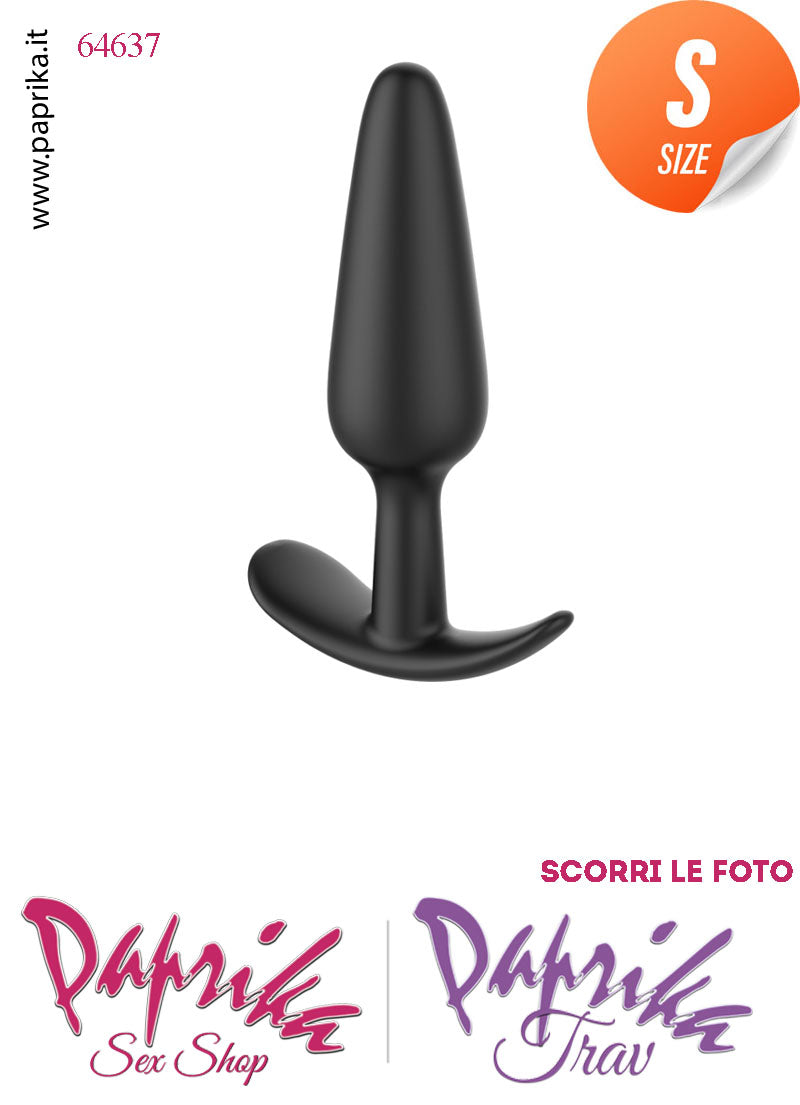 Plug Anale Small 10 cm Ø 26 Silicone Base Curva Non Vibrante