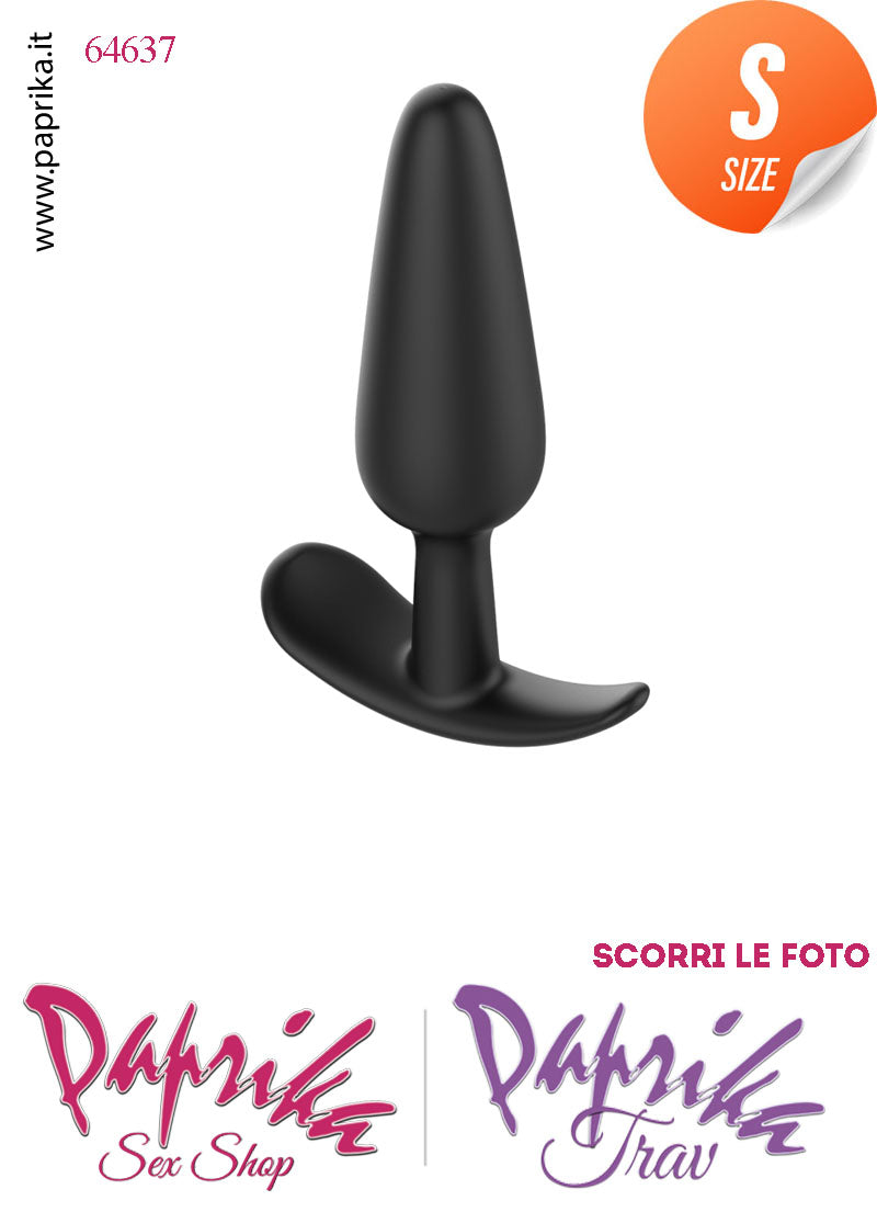 Plug Anale Small 10 cm Ø 26 Silicone Base Curva Non Vibrante
