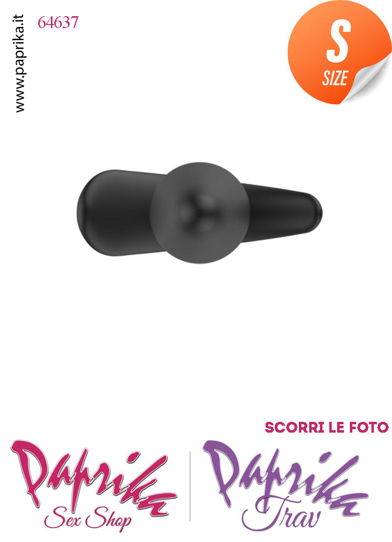 Plug Anale Small 10 cm Ø 26 Silicone Base Curva Non Vibrante
