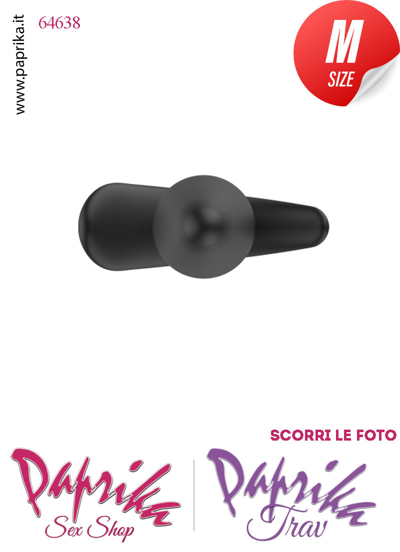 Kit Plug Anale Medium 12 cm Ø 33 Silicone Base Curva Non Vibrante e Lubrificante