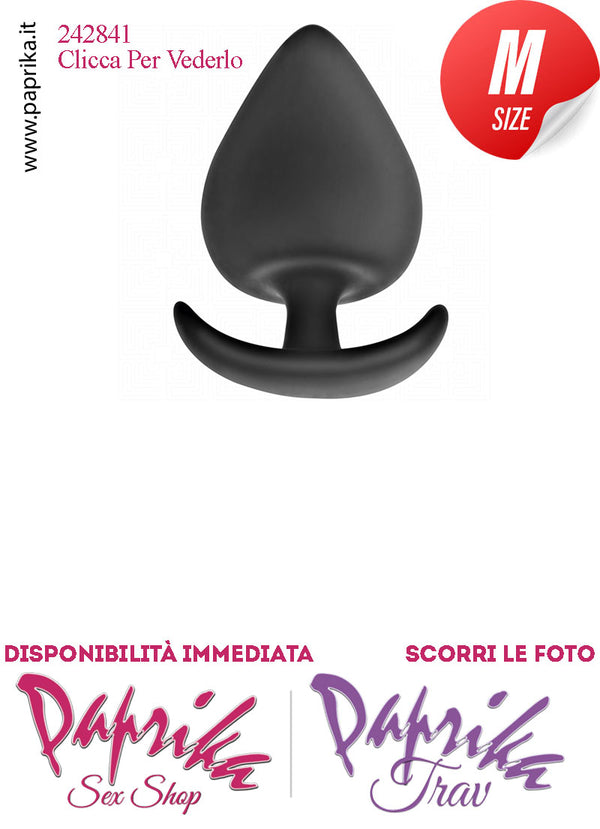 Plug Anale Medium 7 cm Ø 34 Silicone Vellutato Base Curva Non Vibrante