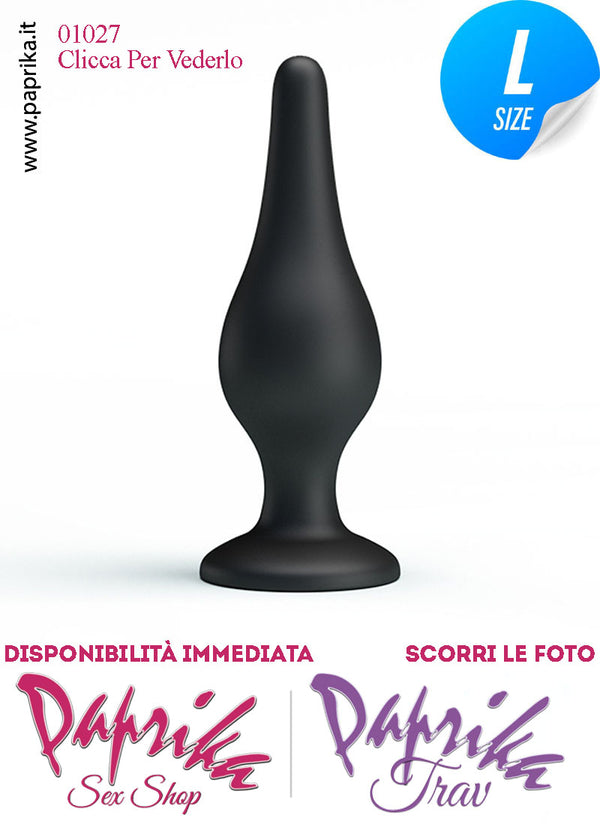 Plug Anale Unisex 14 cm Ø 45 Silicone Ventosa Non Vibrante