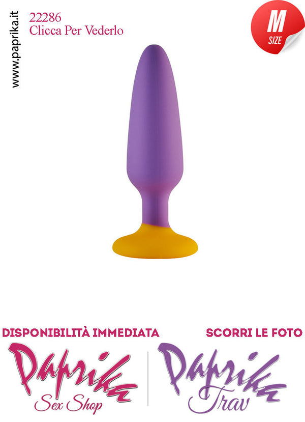 Plug Anale Medium 11 cm Ø 30 Silicone Ventosa Base Tonda Non Vibrante