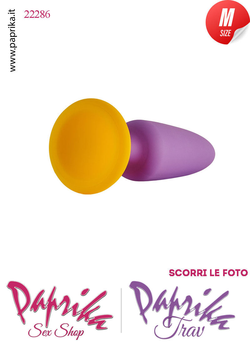 Plug Anale Medium 11 cm Ø 30 Silicone Ventosa Base Tonda Non Vibrante