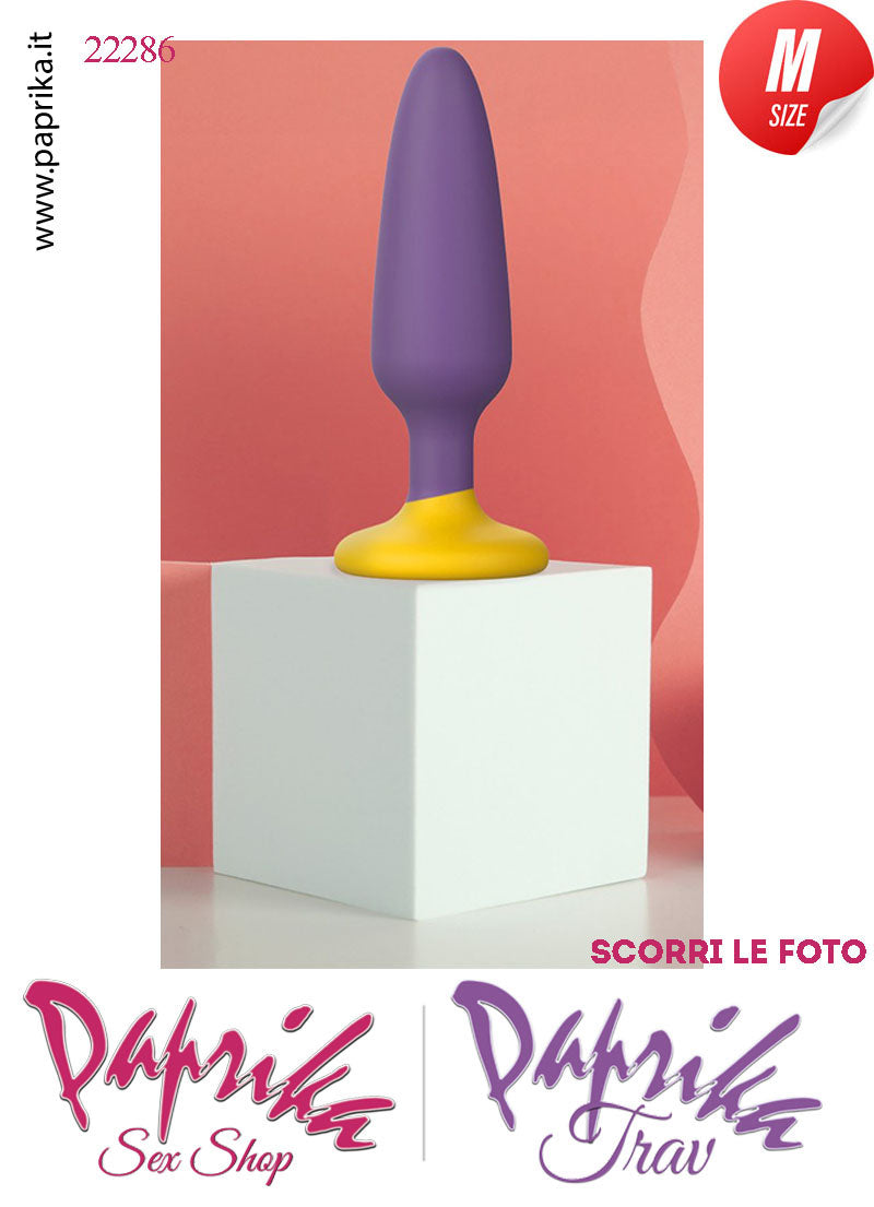 Plug Anale Medium 11 cm Ø 30 Silicone Ventosa Base Tonda Non Vibrante
