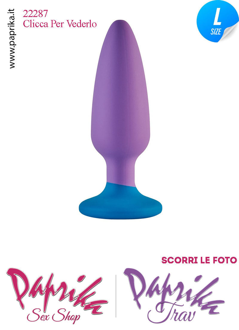 Plug Anale Large 13 cm Ø 40 Silicone Ventosa Base Tonda Non Vibrante