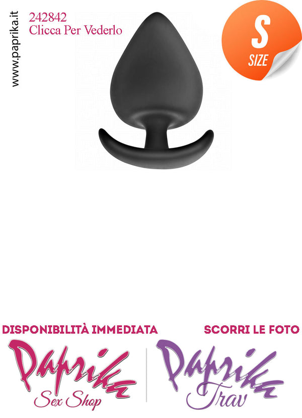 Plug Anale Small 5 cm Ø 27 Silicone Vellutato Base Curva Non Vibrante