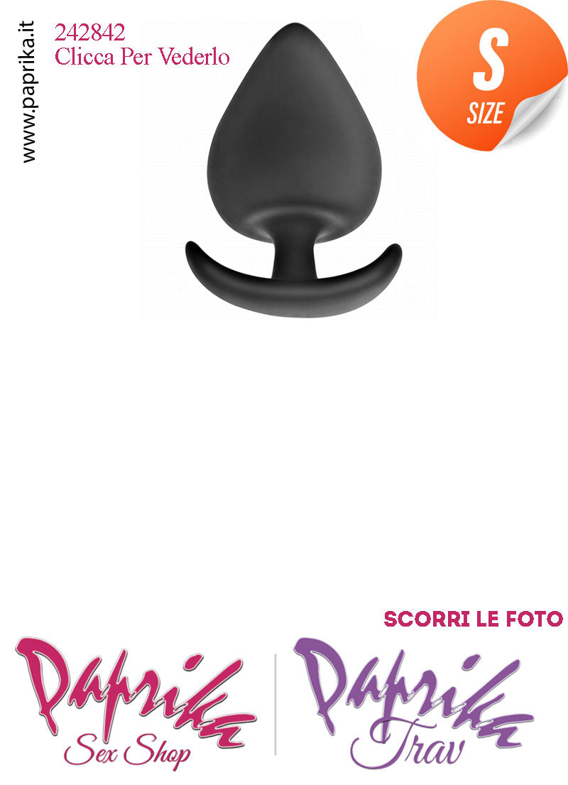 Plug Anale Small 5 cm Ø 27 Silicone Vellutato Base Curva Non Vibrante