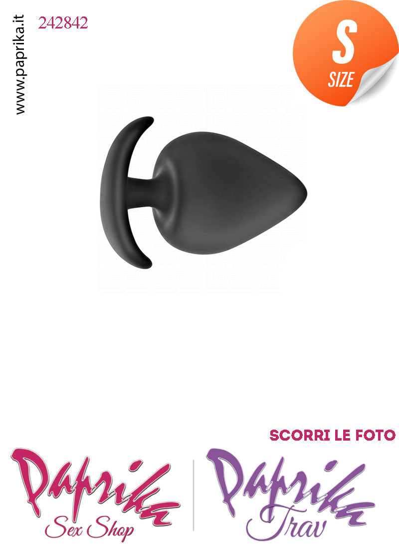 Plug Anale Small 5 cm Ø 27 Silicone Vellutato Base Curva Non Vibrante