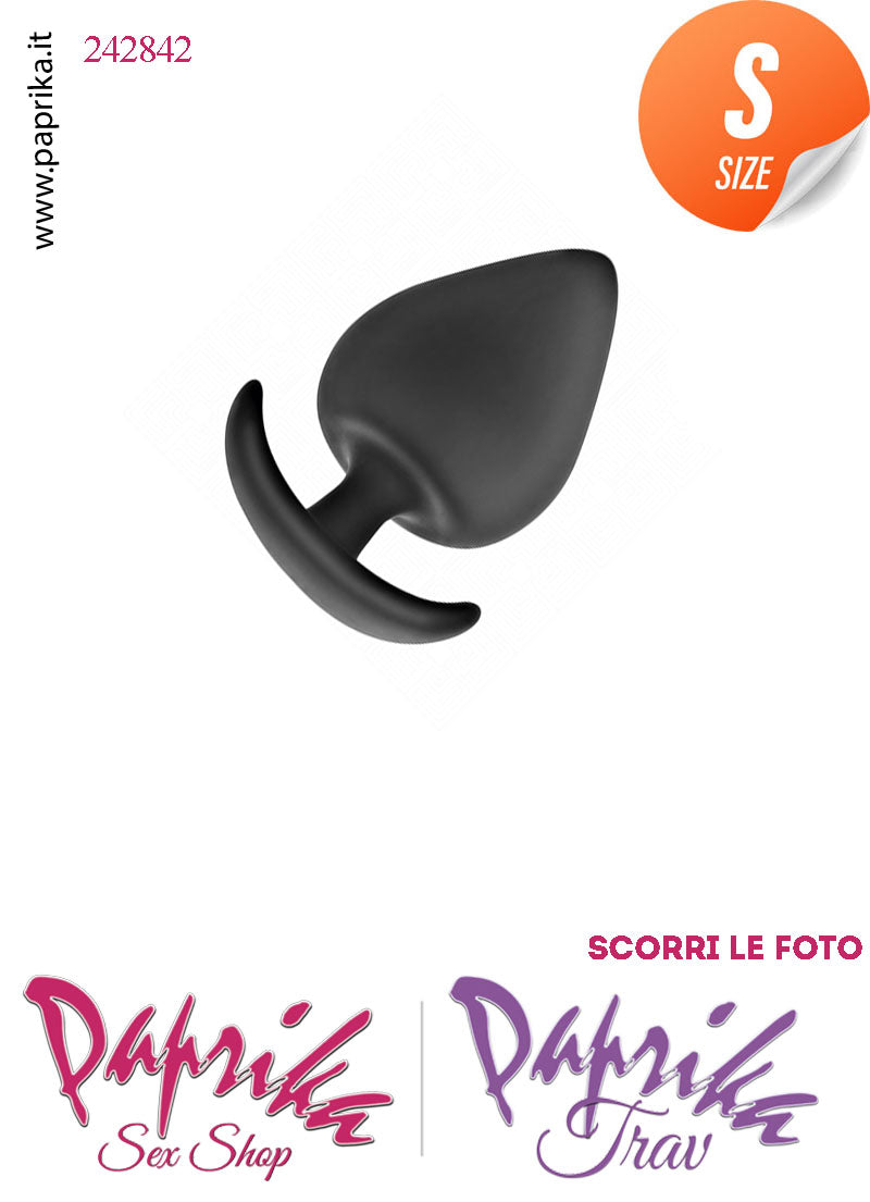 Plug Anale Small 5 cm Ø 27 Silicone Vellutato Base Curva Non Vibrante