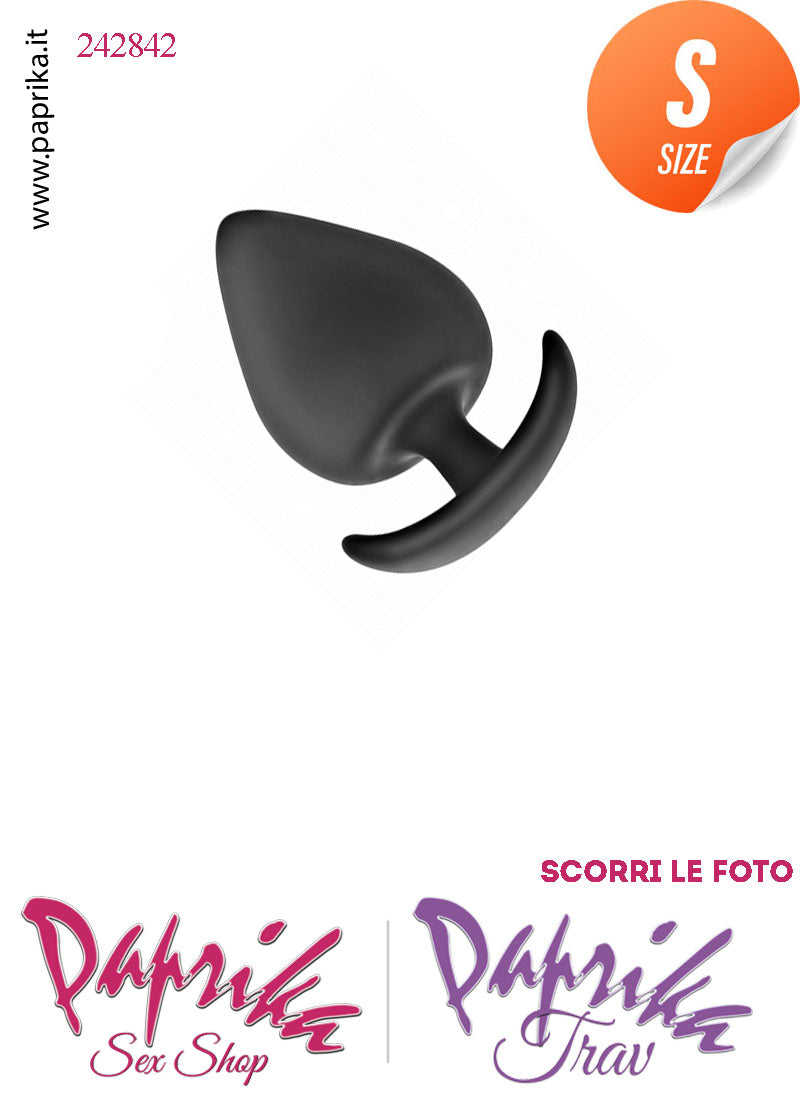 Plug Anale Small 5 cm Ø 27 Silicone Vellutato Base Curva Non Vibrante