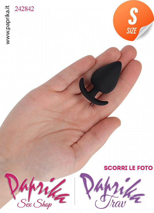 Plug Anale Small 5 cm Ø 27 Silicone Vellutato Base Curva Non Vibrante