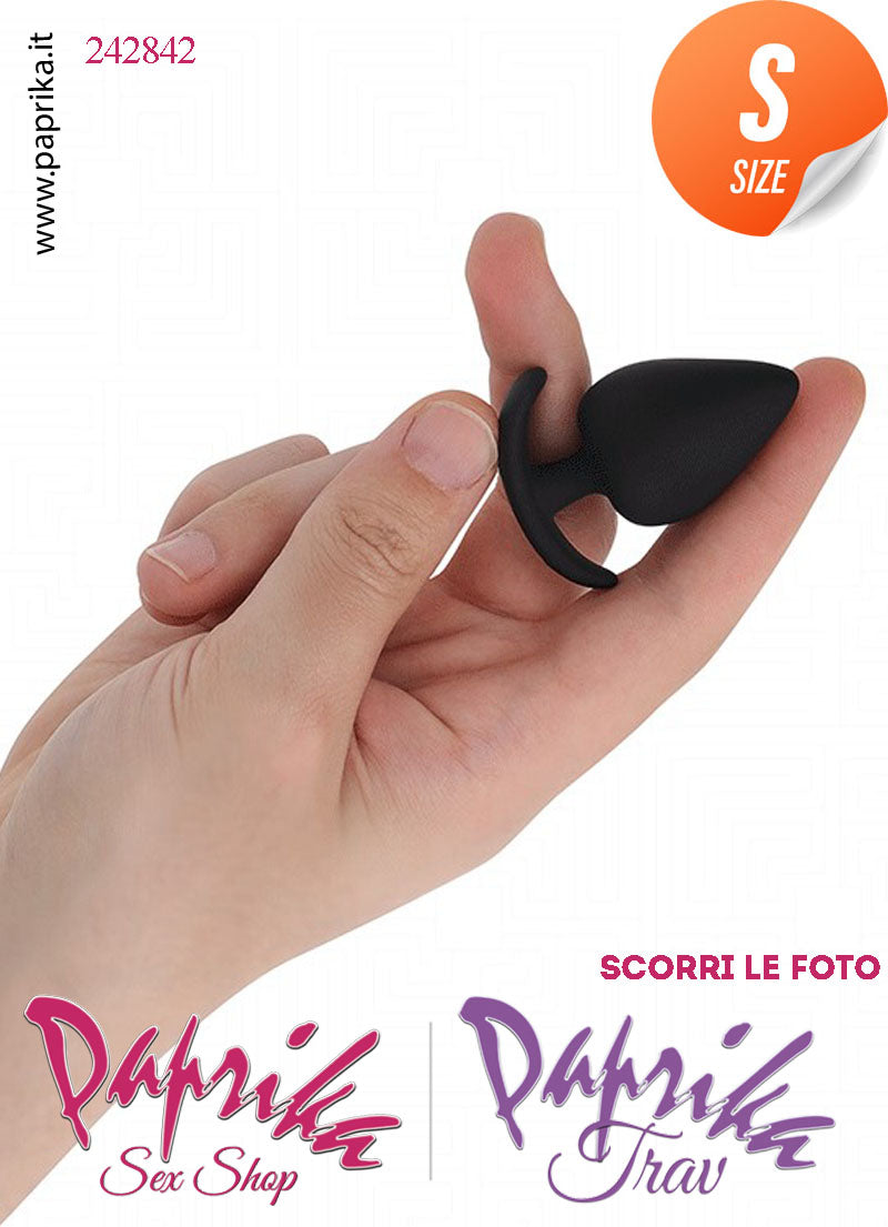 Plug Anale Small 5 cm Ø 27 Silicone Vellutato Base Curva Non Vibrante