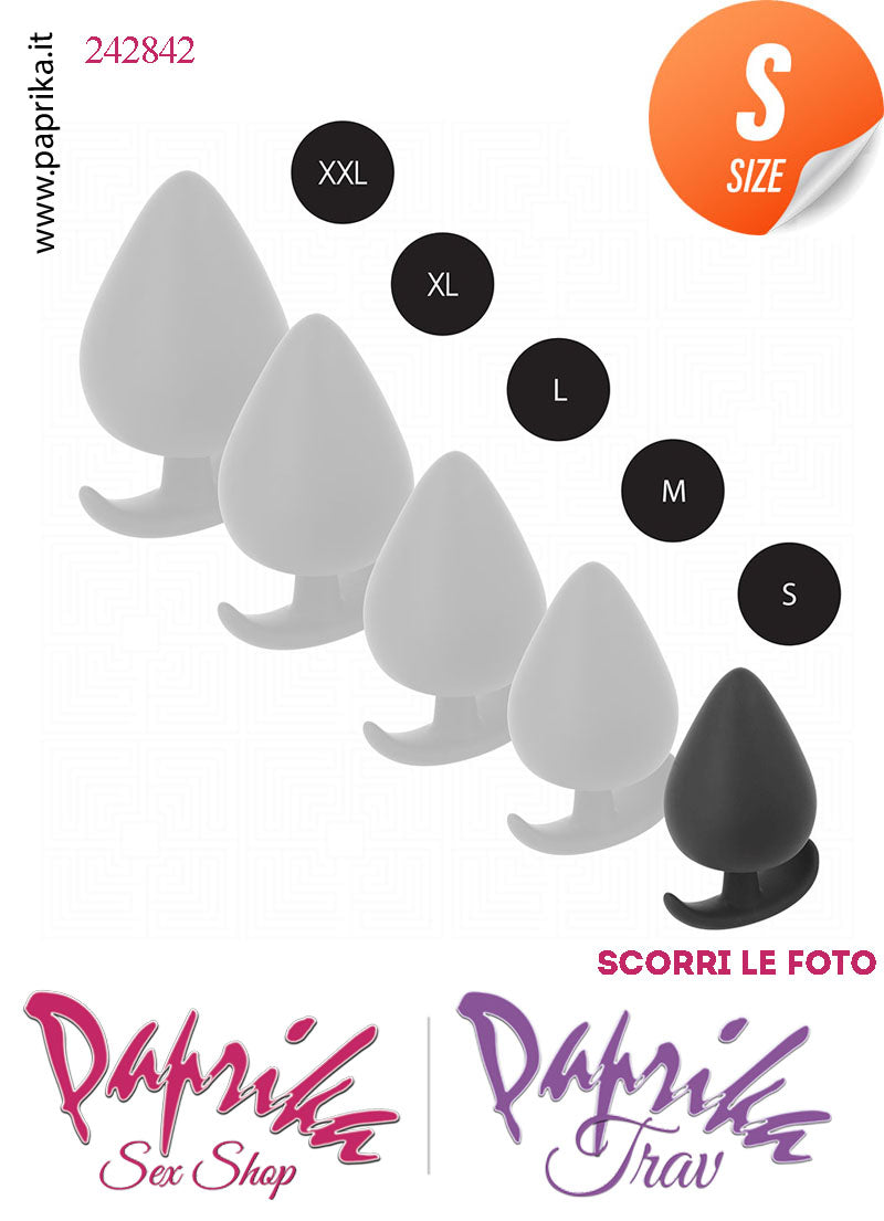 Plug Anale Small 5 cm Ø 27 Silicone Vellutato Base Curva Non Vibrante