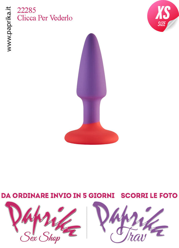Plug Anale Extra Small 9 cm Ø 19 Silicone Ventosa Base Tonda Non Vibrante