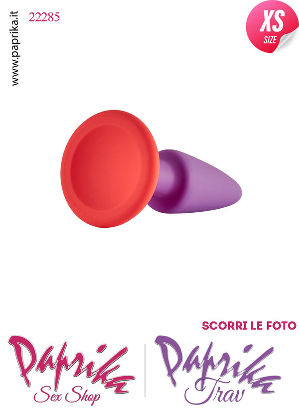 Plug Anale Extra Small 9 cm Ø 19 Silicone Ventosa Base Tonda Non Vibrante