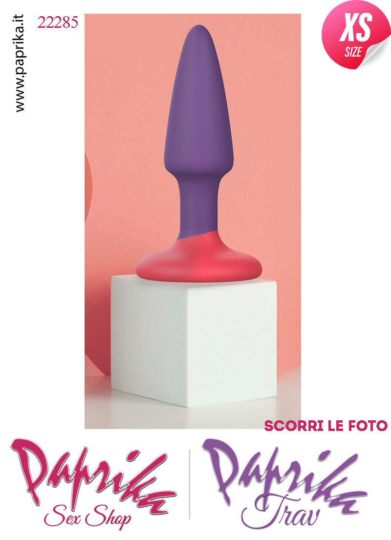 Plug Anale Extra Small 9 cm Ø 19 Silicone Ventosa Base Tonda Non Vibrante