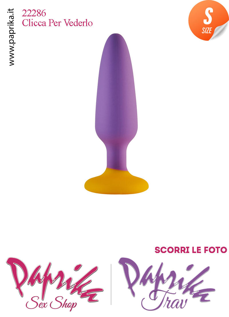 Plug Anale Small 11 cm Ø 23 Silicone Ventosa Base Tonda Non Vibrante
