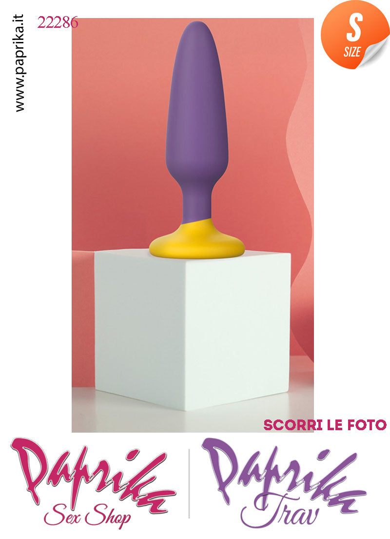 Plug Anale Small 11 cm Ø 23 Silicone Ventosa Base Tonda Non Vibrante