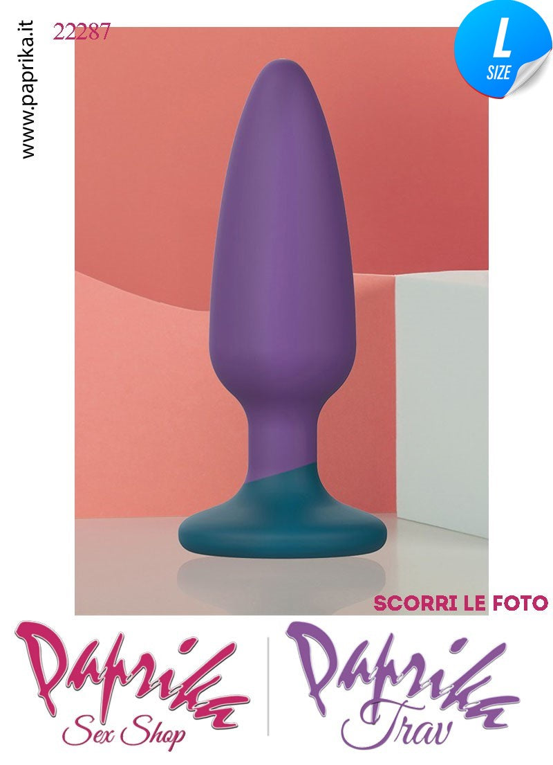 Plug Anale Large 13 cm Ø 40 Silicone Ventosa Base Tonda Non Vibrante