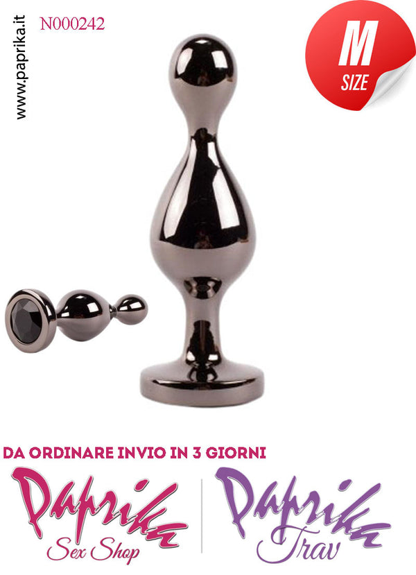 Plug Palline Anali Gioiello Sagomate Unisex 2 Sfere Medium 12 cm Ø 34 Alluminio