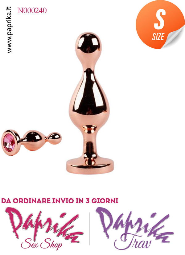 Plug Palline Anali Gioiello Sagomate Unisex 2 Sfere Small 10 cm Ø 34 Alluminio