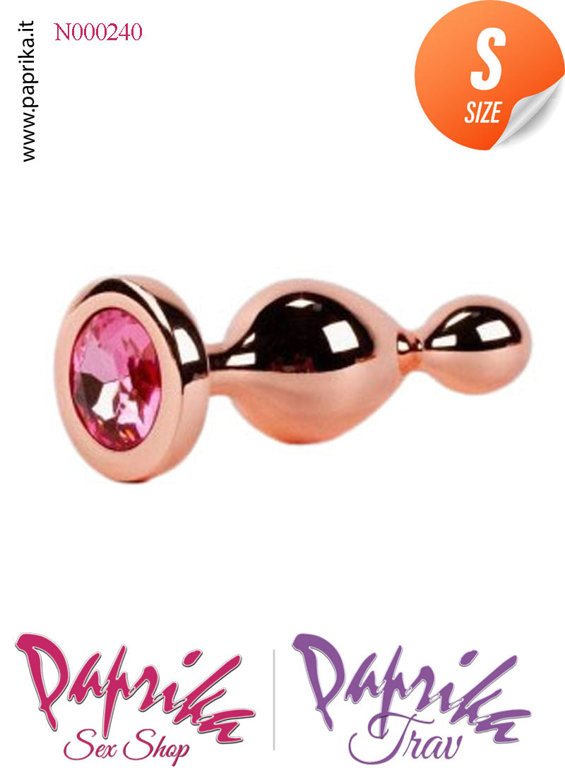 Plug Palline Anali Gioiello Sagomate Unisex 2 Sfere Small 10 cm Ø 34 Alluminio