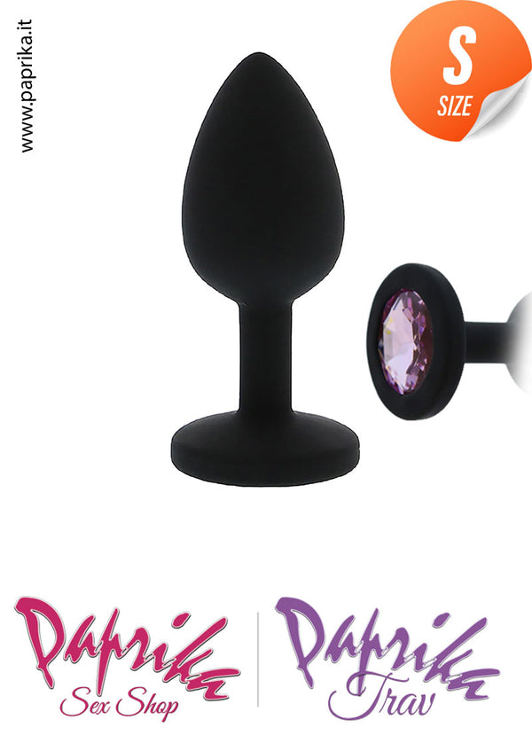 Plug Anale Piccolo Silicone Gioiello Colorato Prismatico Sintetico