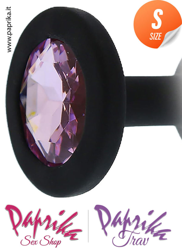 Plug Anale Piccolo Silicone Gioiello Colorato Prismatico Sintetico