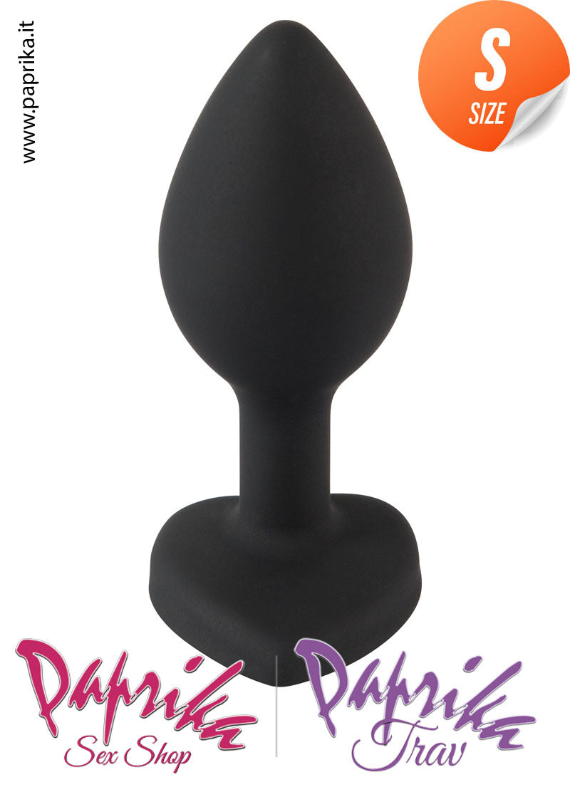 Plug Anale Piccolo Silicone Gioiello Cuore Trasparente
